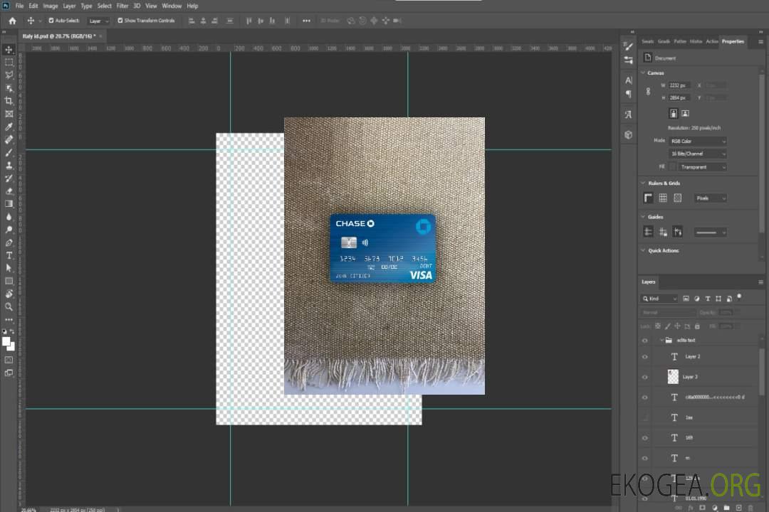 Carte de débit visa USA Chase Bank 2 photolook recto template Carte de débit visa USA Chase Bank 2 photolook recto template